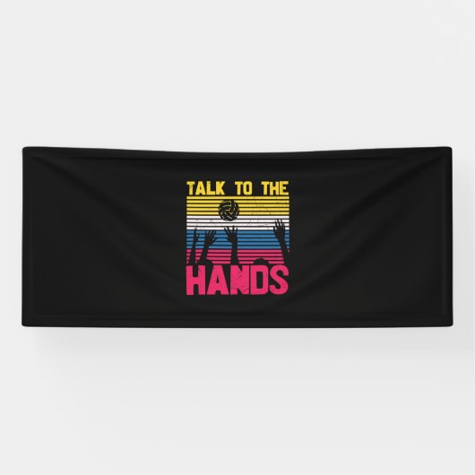 バレーボール選手 |手に話す 横断幕 (横)