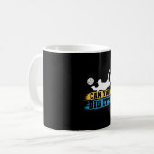 バレーボール選手 |掘れる コーヒーマグカップ (正面左)