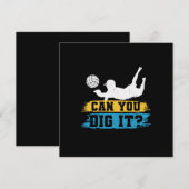 バレーボール選手 |掘れる 招待状 (正面/裏面)