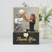 バレーボール選手 現代の写真 卒業クラス サンキューカード (スタンド正面)