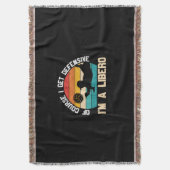 バレーボール選手 |私はリベロ スローブランケット (正面縦)