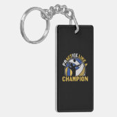バレーボール選手 | Championのように練習 キーホルダー (正面左)