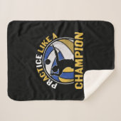 バレーボール選手 | Championのように練習 シェルパブランケット (正面(横))