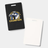 バレーボール選手 | Championのように練習 バッジ (Front & Back)