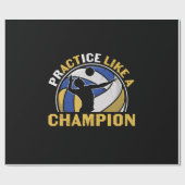 バレーボール選手 | Championのように練習 ラッピングペーパー (フラット)