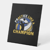 バレーボール選手 | Championのように練習 台座サイン (正面)