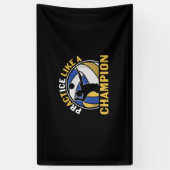 バレーボール選手 | Championのように練習 横断幕 (縦)