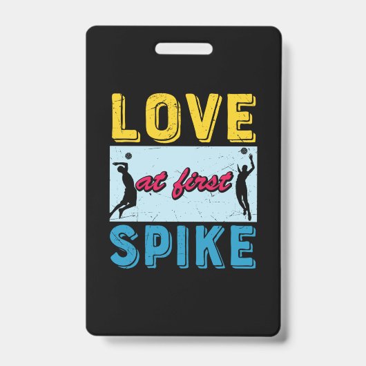 バレーボール選手 | Love At First Spike バッジ (正面)