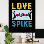 バレーボール選手 | Love At First Spike ポスター (ホームオフィス)