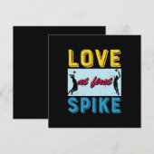 バレーボール選手 | Love At First Spike 招待状 (正面/裏面)