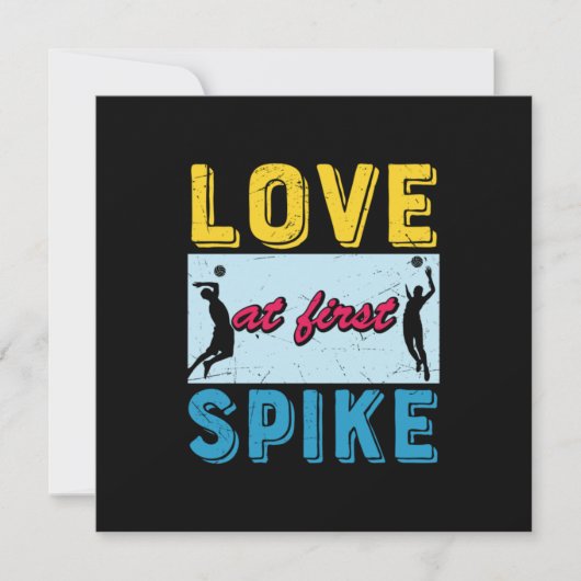 バレーボール選手 | Love At First Spike 招待状 (正面)