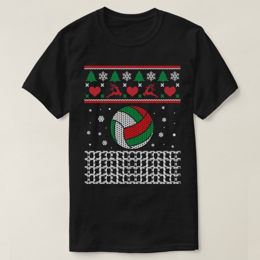 バレーボール醜いセーターVolleybのクリスマスギフト Tシャツ (デザイン正面)