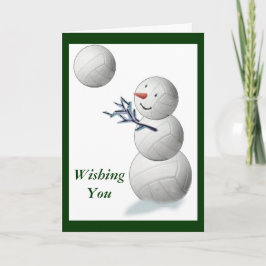 バレーボール雪だるまクリスマス シーズンカード