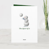 バレーボール雪だるまクリスマス シーズンカード (裏面)