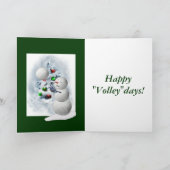 バレーボール雪だるまクリスマス シーズンカード (内部)
