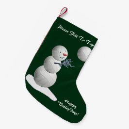バレーボール雪だるまクリスマス スモールクリスマスストッキング
