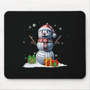 バレーボール雪だるまメンズボーイクリスマスバレーボールPl マウスパッド
