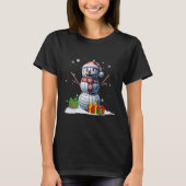 バレーボール雪だるまメンズボーイクリスマスバレーボールPl Tシャツ (正面)