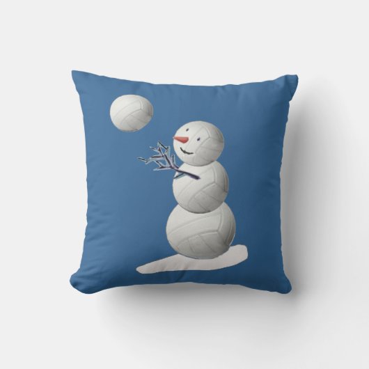 バレーボール雪だるま クッション (正面)