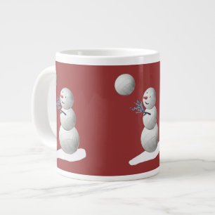 バレーボール雪だるま ジャンボコーヒーマグカップ