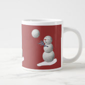 バレーボール雪だるま ジャンボコーヒーマグカップ (右)