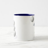 バレーボール雪だるま ツートーンマグカップ (中央)