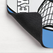 バレーボール🏐青、白、灰色のスポーツ マウスパッド (コーナー)