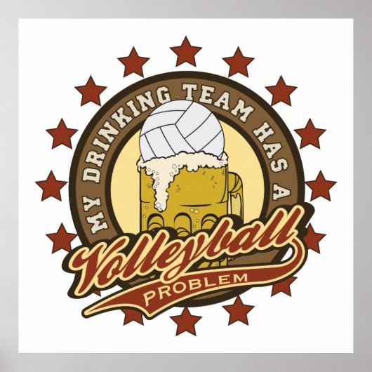 バレーボール飲みチーム ポスター (正面)