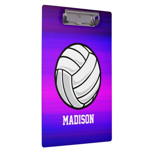 バレーボール鮮やか、紫の青とマゼンタ クリップボード (右)