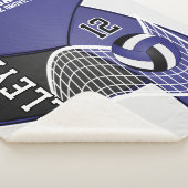 バレーボール🏐黒、青、白 シェルパブランケット (3/4)