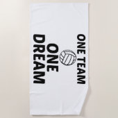 バレーボール1チーム1ドリーム ビーチタオル (正面)