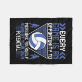 バレーボール – すべてのゲームがチャンス フリースブランケット (正面(横))