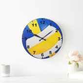 "バレーボール"のデザインの柱時計 ラージ壁時計 (ホーム)