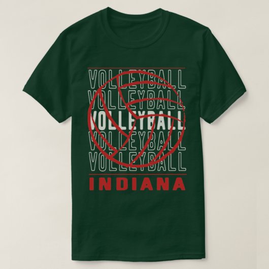 バレーボール・インディアナ Tシャツ (デザイン正面)