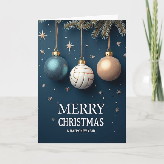 バレーボール オーナメント クリスマスカード カード (正面)