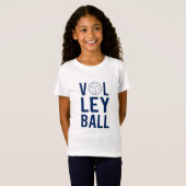 バレーボール キッズ 男女兼用Tシャツ（青） Tシャツ (正面フル)