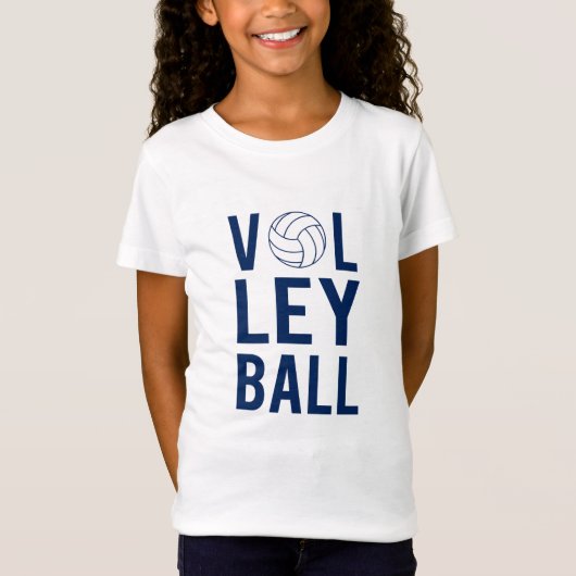 バレーボール キッズ 男女兼用Tシャツ（青） Tシャツ (正面)