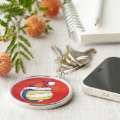 バレーボール(クリスマスハット付) キーホルダー (側面)