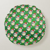 バレーボール(クリスマスハット付) ラウンドクッション (正面)