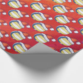 バレーボール(クリスマスハット付) ラッピングペーパー (角)