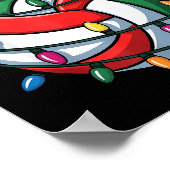 バレーボール クリスマス サンタ帽 バレーボール SRT メンズ ポスター (角)