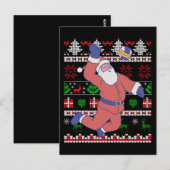 バレーボール サンタクロース ダサいクリスマス ポストカード (正面/裏面)