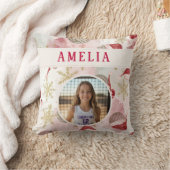 バレーボール サンタ 帽子 名前 フォト クリスマス クッション (ブランケット)