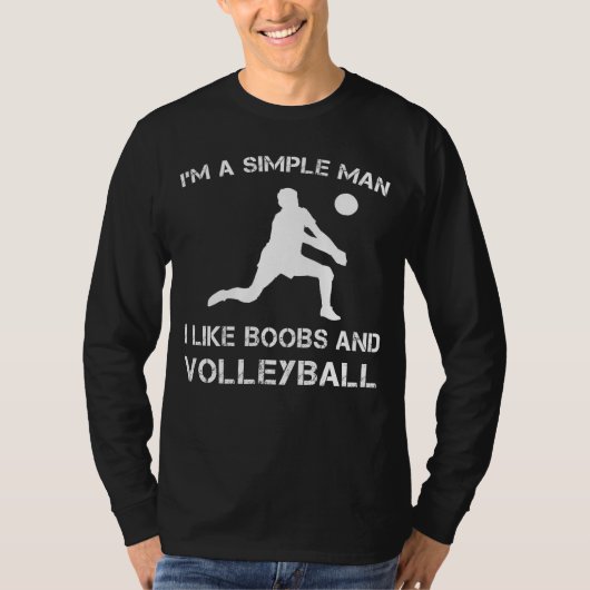 「バレーボール:スパイク、セット、笑!」 Tシャツ (正面)