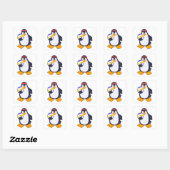 バレーボール・スポーツのペンギン スクエアシール (シート)