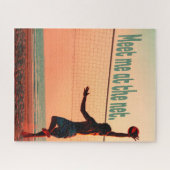 バレーボール、ネットで私に会う ジグソーパズル (横)