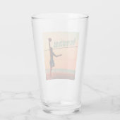 バレーボール、ネットで私に会う タンブラーグラス (裏面)