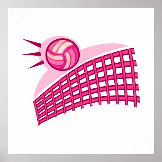 バレーボール&ネット ポスター (正面)