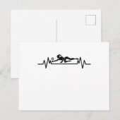 バレーボール ハートビート 面白い バレーボール スポーツ ギフト ポストカード (正面/裏面)