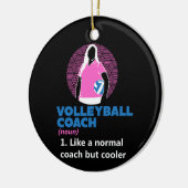 バレーボール – バレーボールコーチ定義 セラミックオーナメント (左)